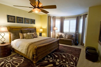 bedroom drapes & blinds